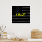 Cavalry Subdued American Flag Poster (Kitchen)