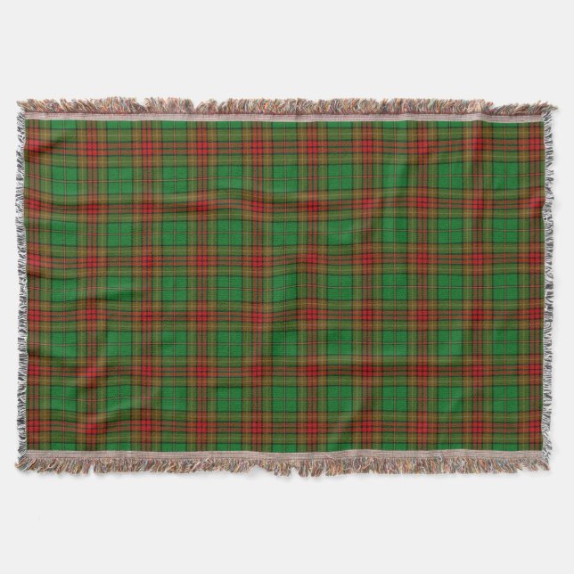 Cavan County Irish Tartan Throw Blanket (Front)