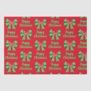 Cavapoo Christmas Dog & Bow Red Tissue Paper