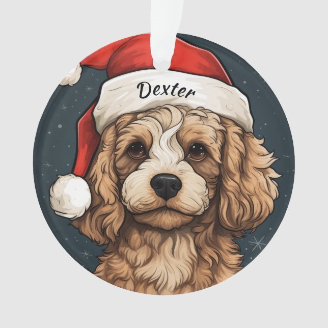 Cavapoo Custom Christmas Orament (devant)