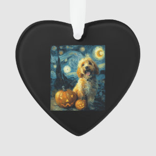 Cavapoo Cute Dog Halloween Jack O Lantern Pumpkin  Ornament