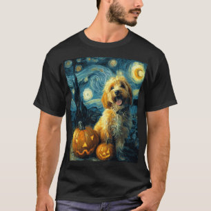 Cavapoo Cute Dog Halloween Jack O Lantern Pumpkin  T-Shirt
