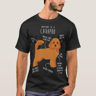 Cavapoo Dog Anatomy 4 T-Shirt