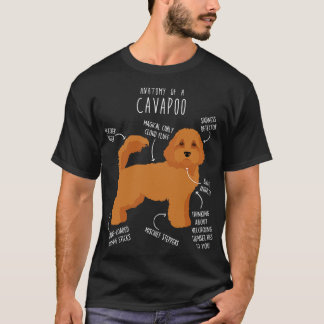 Cavapoo Dog Anatomy 4 T-Shirt