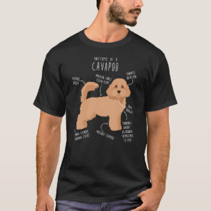 Cavapoo Dog Anatomy, Cute Funny Tan Cavoodle Pet M T-Shirt