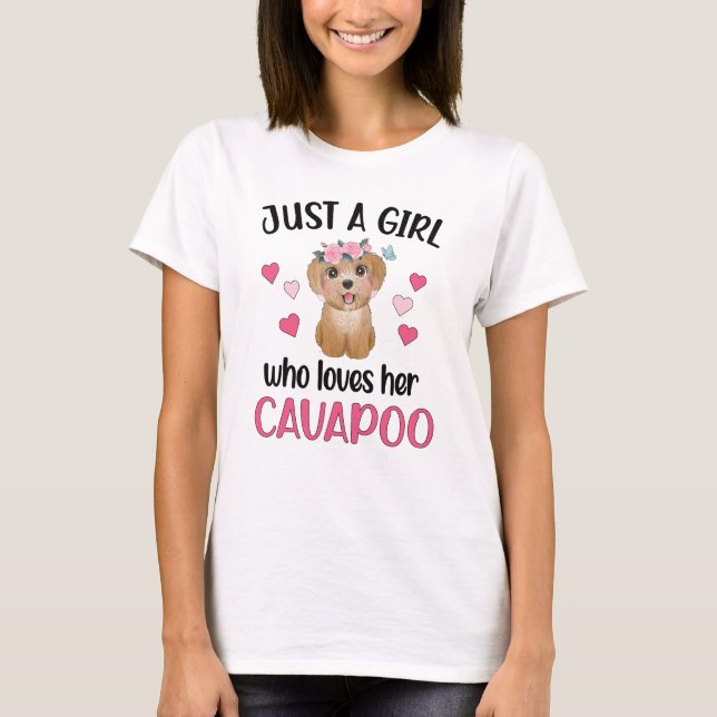 Cavapoo Dog Girl Cavoodle Dog Lover Cavapoo Mom T-Shirt (Front)