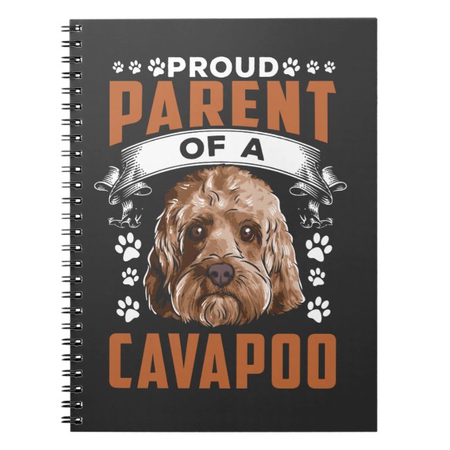 Cavapoo Dog Parent Cute Puppy Owner Notebook (Front)