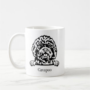 cavapoo dog personalized name mugs
