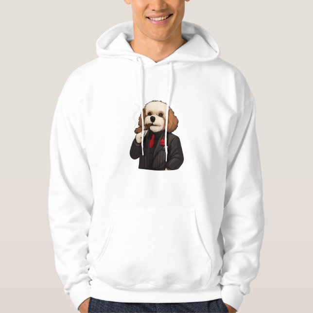 Cavapoo Don – Funny Mafia Dog Hoodie (Front)