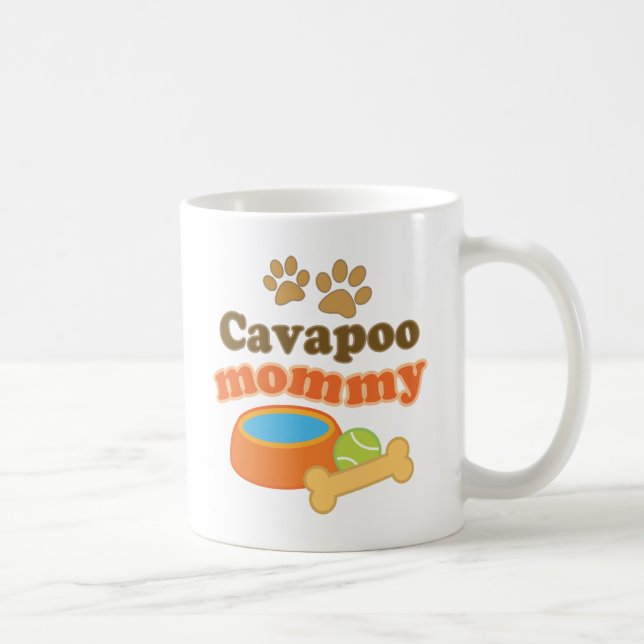 Cavapoo Mommy Dog Breed Gift Coffee Mug (Right)
