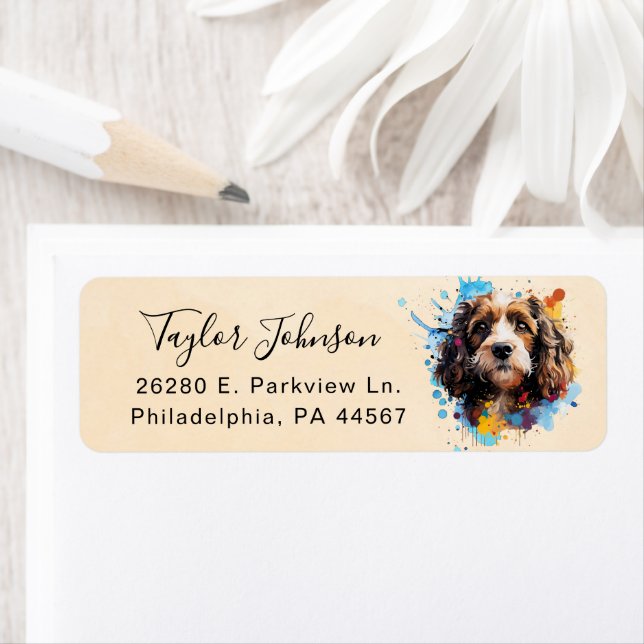 Cavapoo Return Address Label (Insitu)