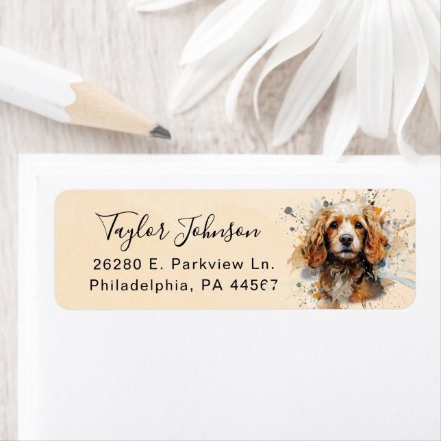 Cavapoo Return Address Label (Insitu)