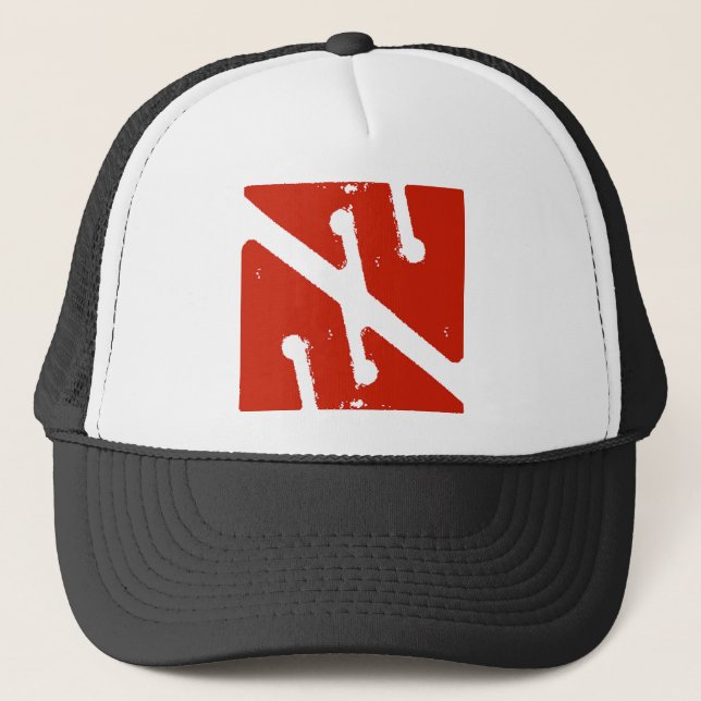 cave arrow flag trucker hat (Front)