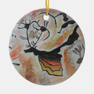 Cave Art Abstract Ceramic Ornament