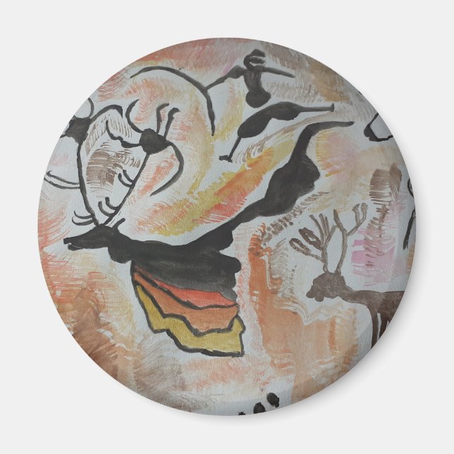 Cave Art Abstract Magnet (Front)