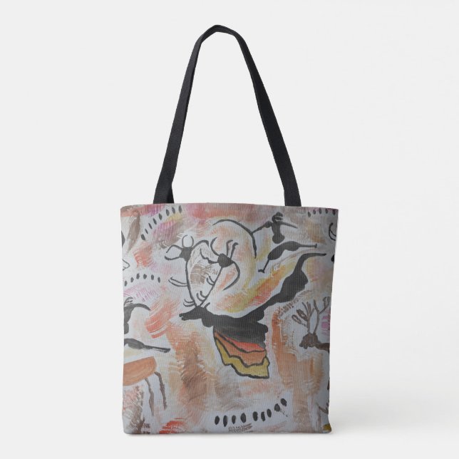 Cave Art Abstract Tote Bag (Back)