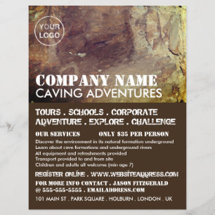 Cave, Caving Adventure Advertising Flyer