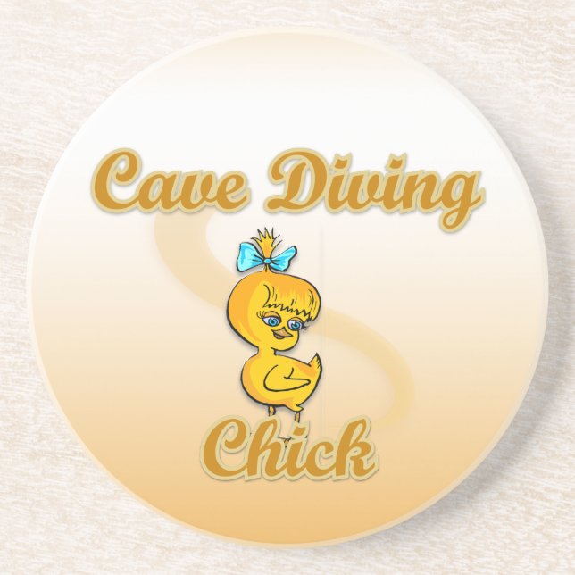 Cave Diving Chick Coaster (Front)
