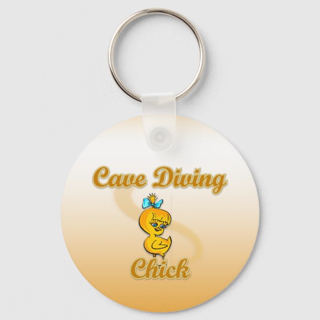 Cave Diving Chick Keychain (Front)