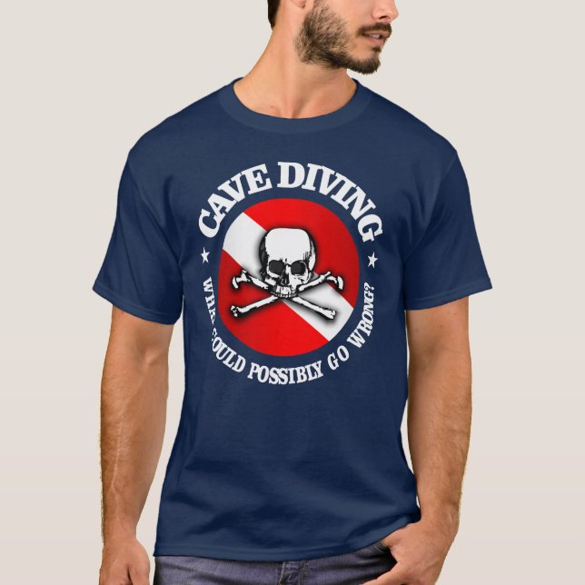 Cave Diving (Skull) Apparel T-Shirt (Front)