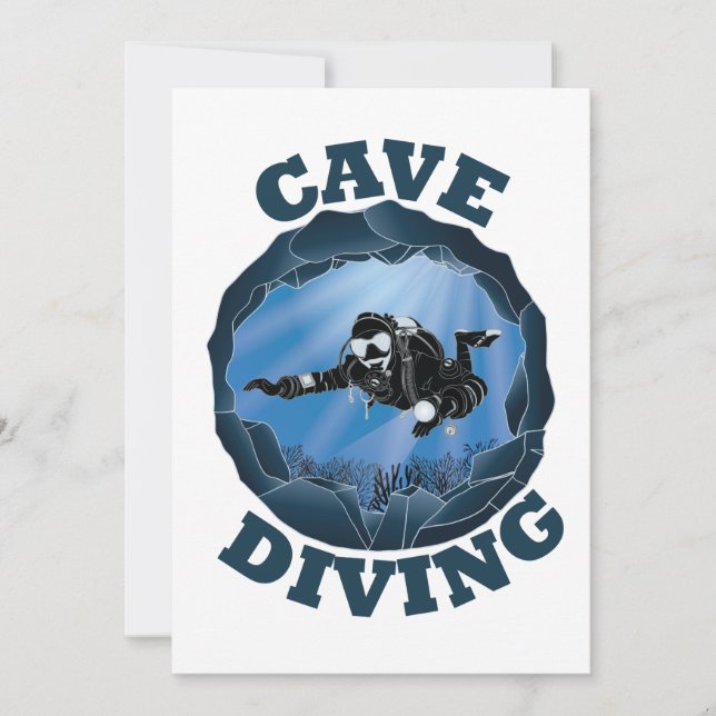 Cave Diving - Underwater Scuba Diver (Front)