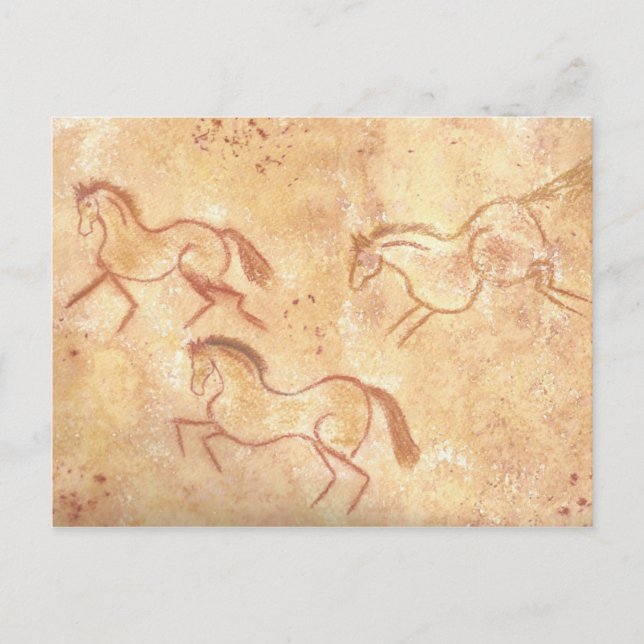 Cave Drawing Painting of Horses Postcard (Front)