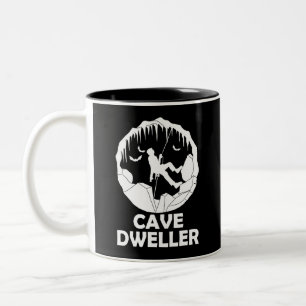 Cave Dweller - Funny Caver Spelunking Speleology Two-Tone Coffee Mug