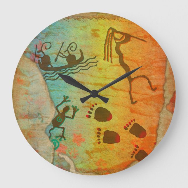 Cave Dwelling Native American Wall Clock (Front)