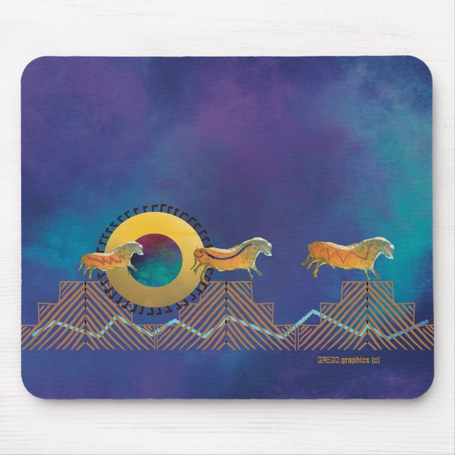 Cave horse mouse pad (Front)
