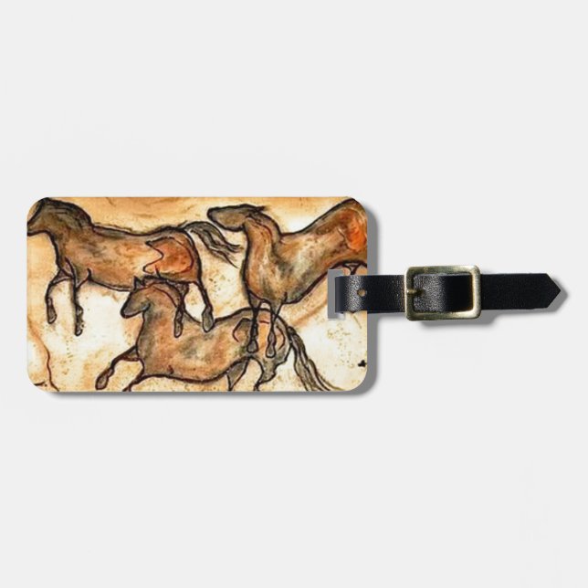 Cave Horses ** Luggage Tag (Front Horizontal)