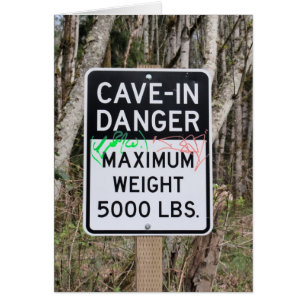 Cave-In Danger Blank Card