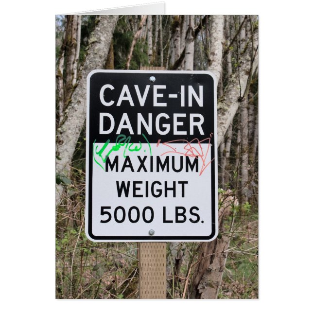 Cave-In Danger Blank Card (Front)