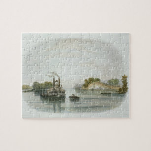 Cave-in-Rock, view on the Ohio, plate 7 from Volum Jigsaw Puzzle