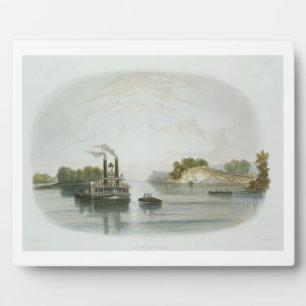Cave-in-Rock, view on the Ohio, plate 7 from Volum Plaque