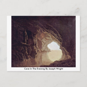 Cave In The Evening By Joseph Wright Postcard