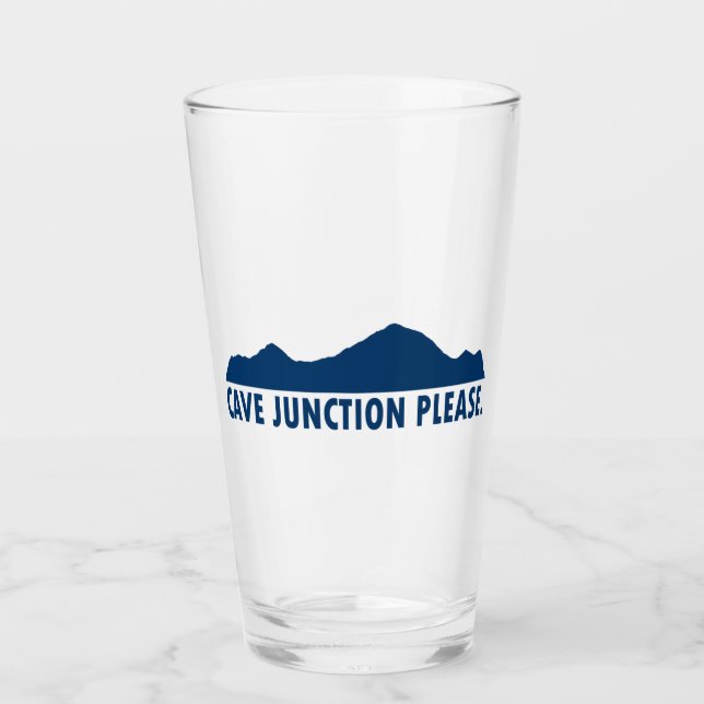 Cave Junction Oregon Please Glass (Front)