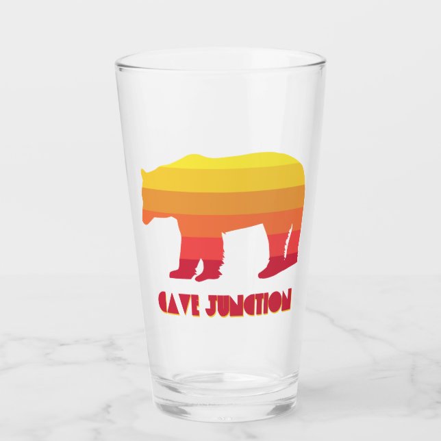 Cave Junction Oregon Rainbow Bear Glass (Front)