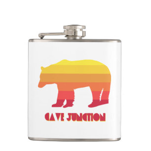 Cave Junction Oregon Rainbow Bear Hip Flask