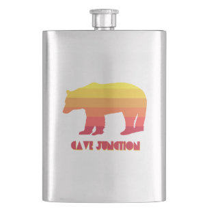 Cave Junction Oregon Rainbow Bear Hip Flask
