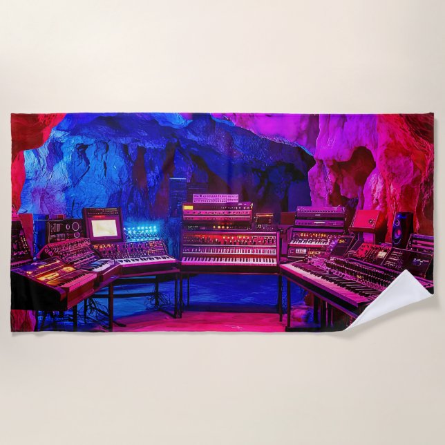 Cave Music Studio Beach Towel (Front)