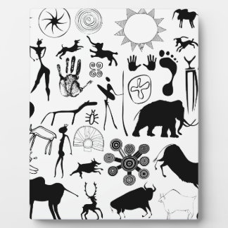 Cave paintings - primeval art plaque