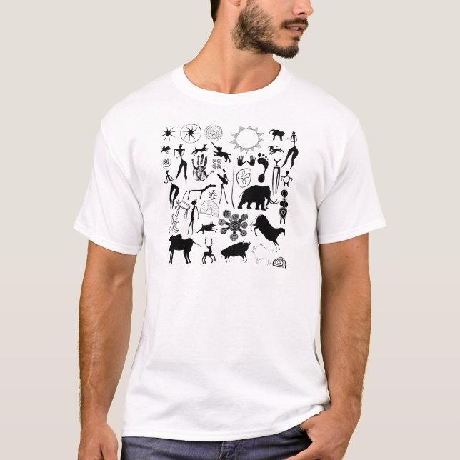 Cave paintings - primeval art T-Shirt (Front)