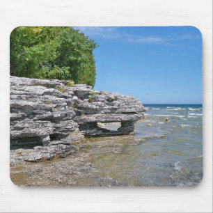 Cave Point Park Shoreline Mouse Pad