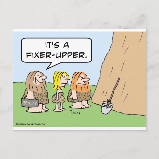 cave realty realtor fixer upper postcard (Front)