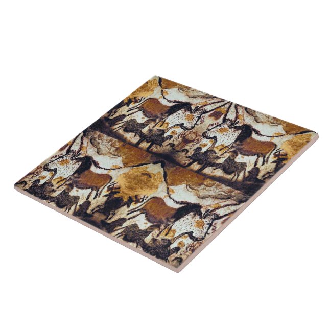 Cave Scribbles Horses Trivet (Side)