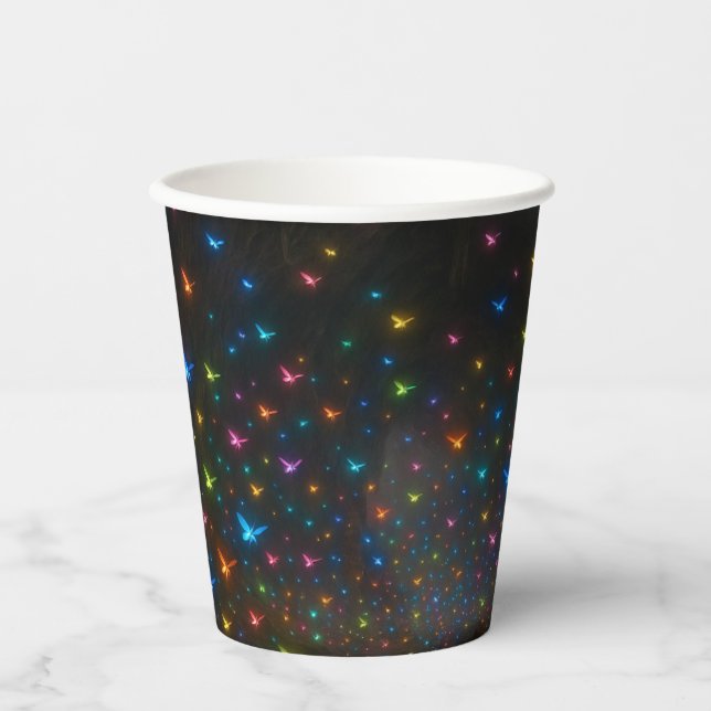  Cave with Colourful Glowing Bugs Paper Cups (Front)