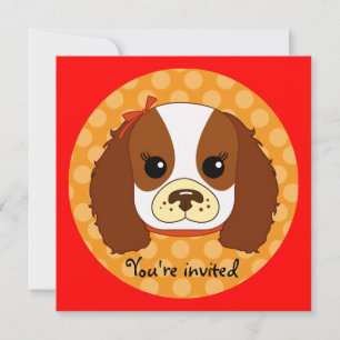 Cavelier spaniel invitation