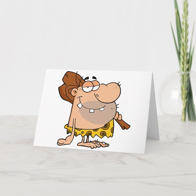 Caveman Avec Cartes De Voeux Club (Créateur téléchargé)