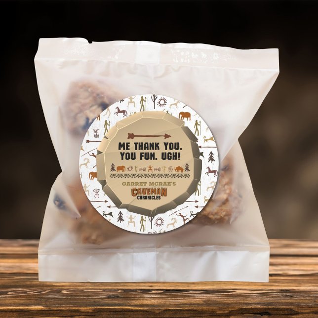 Caveman Chronicles  Classic Round Sticker (Creator Uploaded)