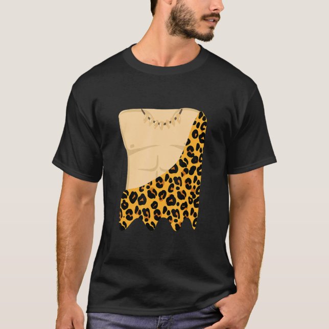 Caveman Costume Cosplay For Cave Diving Hiker Expl T-Shirt (Front)